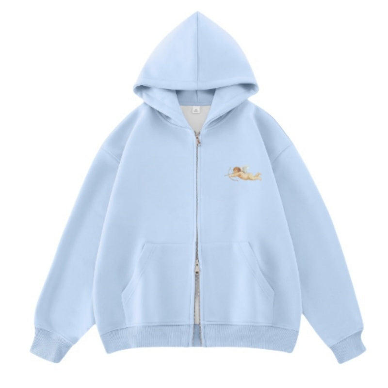 Fashionable Double Zip Slouchy Hoodie