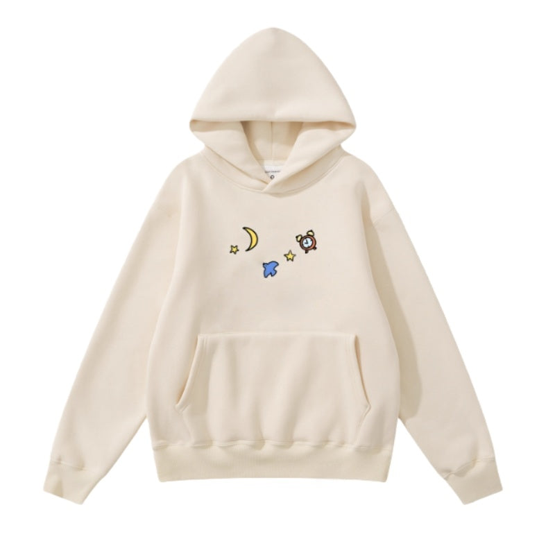 Street Style Printed Apricot Hoodie